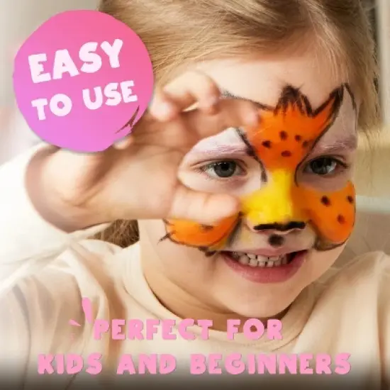 Joyfy Halloween Party Favors 42 PCS Non-toxic Face Body Paint Crayons Kit for Kids Toddlers With 14 Metallic Colors Birthday Makeup & Festivals Gifts image {4}