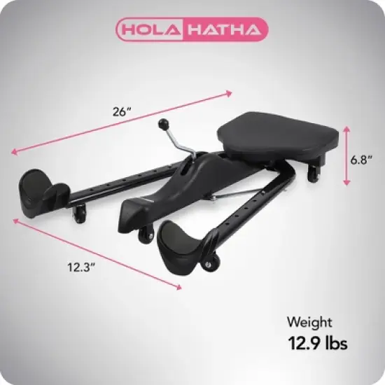 HolaHatha Leg Stretcher Split Machine for Full Split Flexibility Training, Adjustable Stainless Steel Dance Exercise Equipment for Home Gym, Black image {1}