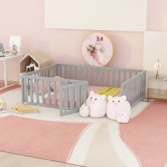 Okak Bed Guard Rails for Full Size Bed,Baby Bed Rail Guard for Toddlers,Gray image {1}