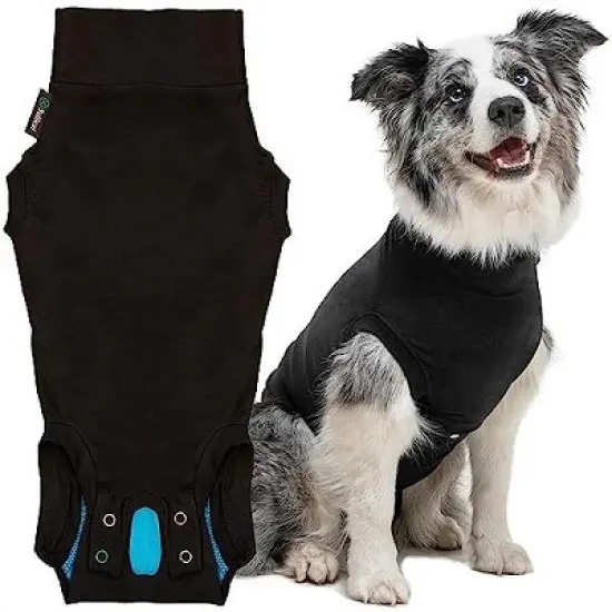 Suitical Recovery Suit for Dogs with Click Up System - Black image {11}