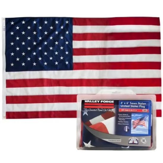 Valley Forge American Flag 48 in. H X 72 in. W Model No. US4PN image {1}