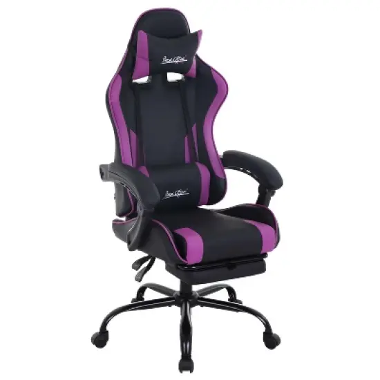 FDW Gaming Chair Racing Desk Chair with Footrest Lumbar Support Headrest Armrest Task Rolling Swivel Adjustable PC Gamer Chair image {10}