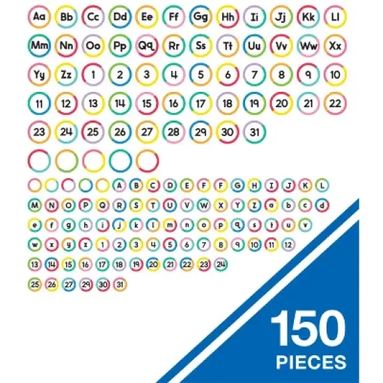 Carson Dellosa Education Student Numbers and Word Wall Letters Mega Pack Cutouts, Grade K-5 (150 cut-outs) image {1}