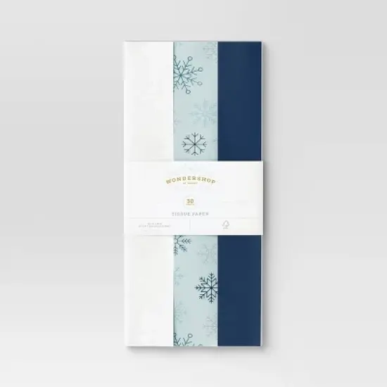 30ct Christmas Tissue Paper Blue/White - Wondershop&trade; image {2}