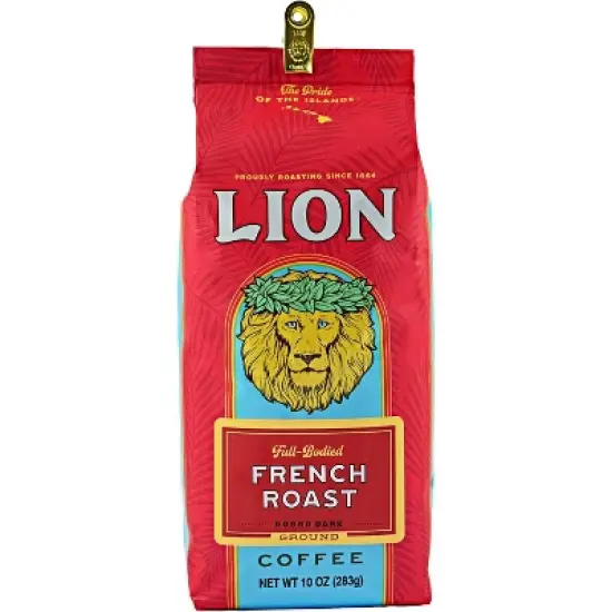 Lion Coffee Lion French Dark Roast Ground Coffee - 10oz image {1}