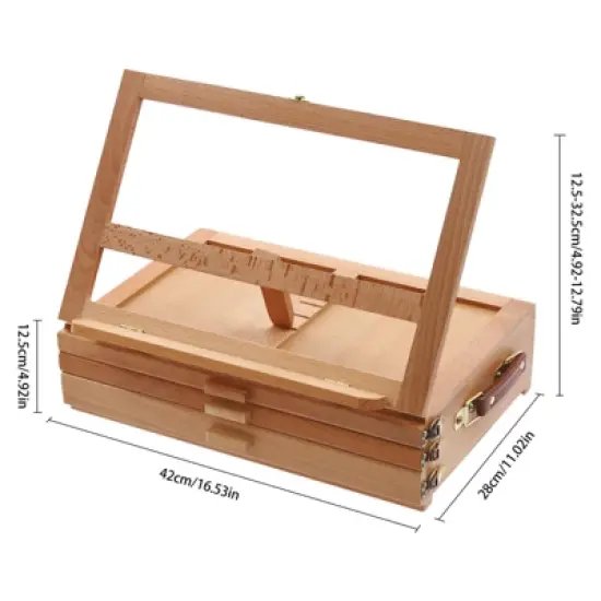 YIYIBYUS Adjustable Storage Box Easel, Painting Board Stand with Drawers image {3}