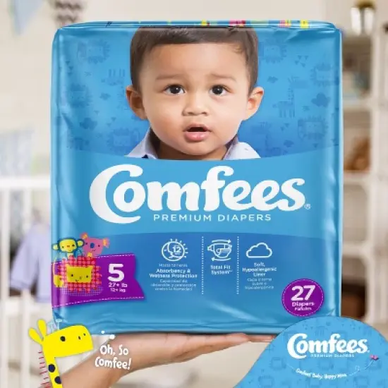 Comfees Premium Baby Diapers with Total Fit System for Boys & Girls image {2}