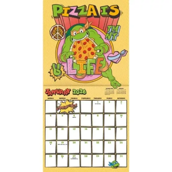 Trends International 2026 Teenage Mutant Ninja Turtles 12"x12" Wall Calendar image {1}