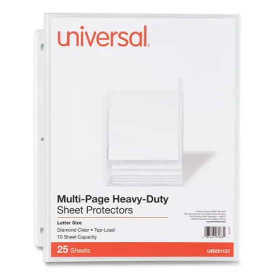 Universal Heavy Gauge Top-Load Poly Sheet Protectors - Letter - Case of 25 image {5}