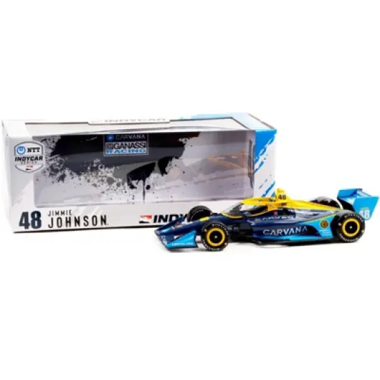 Dallara IndyCar #48 Jimmie Johnson "Carvana" Chip Ganassi Racing "NTT IndyCar Series" (2021) 1/18 Diecast Model by Greenlight image {1}