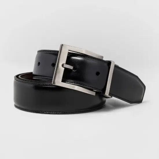 Men's SWISSGEAR Reversible Contemporary Buckle Belt - Black/Brown image {4}