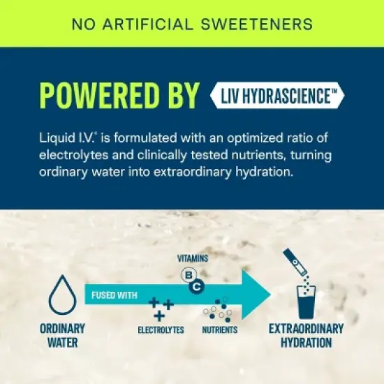 Liquid I.V. Sugar Free Hydration Electrolyte Powder Supplements - Mango Pineapple - 4.58oz/10ct image {3}