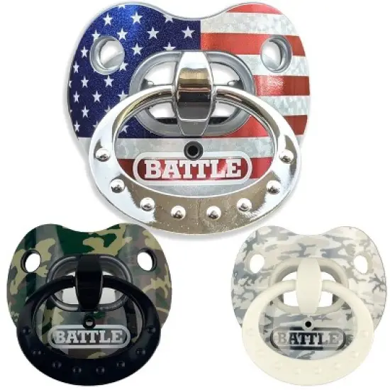 Battle Sports Binky Oxygen Chrome Lip Protector Mouthguard image {1}