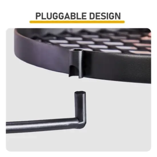 SEVOBAL Grill Cookware Adjustable Height 360 Degree Swivel, Heavy-Duty Steel with Carry Bag for Camping, Outdoor Cooking, Black, 29.3"*23"*48" image {4}