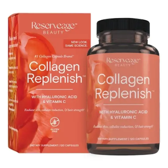 Reserveage Collagen Replenish - Skin and Nail Supplement, Supports Collagen and Elastin Production - 120 capsules (30 servings) image {7}