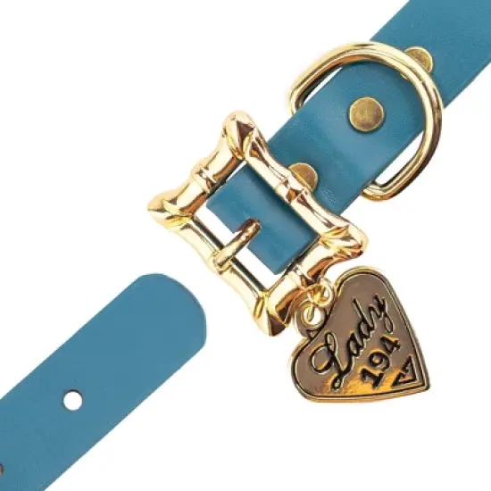 Buckle-Down Vegan Leather Dog Collar - Disney Lady and the Tramp LADY 194 Heart Charm image {1}