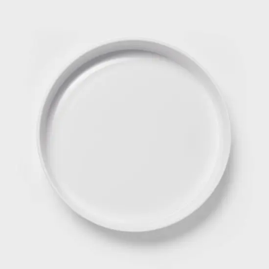 42oz Plastic Dinner Bowl White - Threshold&trade;: Dishwasher & Microwave Safe, Round Shallow Bowl, 9.125" Diameter image {2}