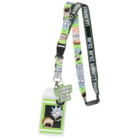 Rick And Morty Wubba Wubba Lanyard with ID Holder Rubber Charm and Sticker image {3}