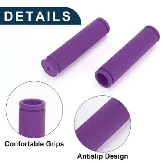 Unique Bargains Bike Handlebar Grips Covers 4.92" Purple 1 Pair image {3}