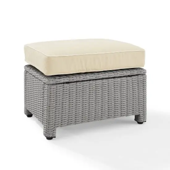 Bradenton Outdoor Wicker Ottoman - Crosley
 image {11}