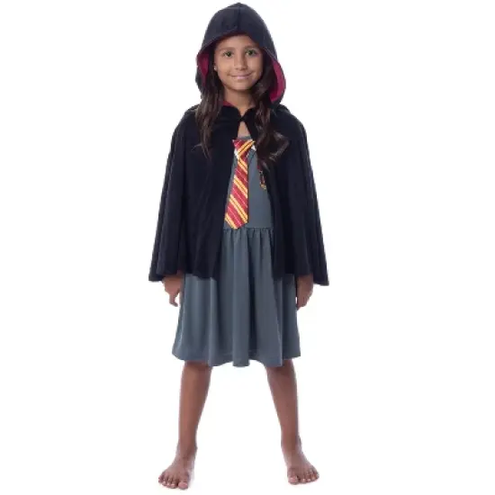 Harry Potter Girls' Gryffindor House Costume Nightgown Pajama Dress Grey image {4}