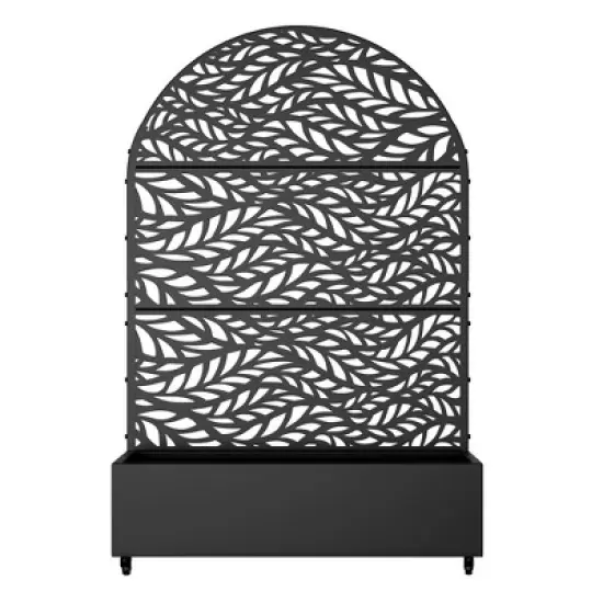 PexFix 72"x47"Iron Black Arch Planting Box Plant Climbing Frame Spring image {4}