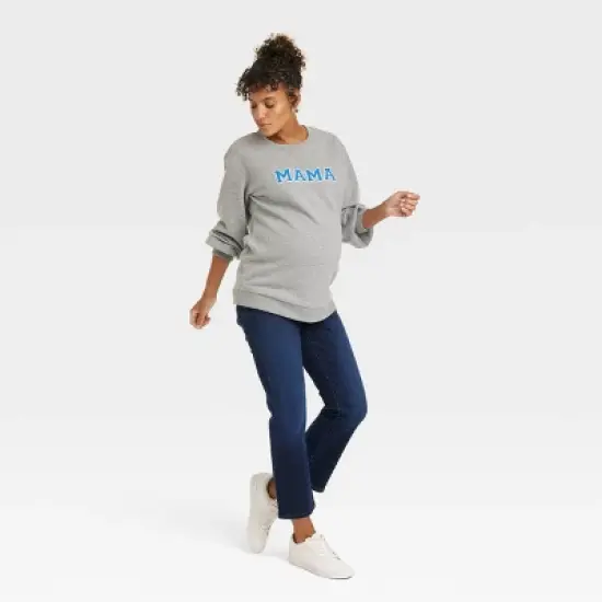 Under Belly Ankle Bootcut Maternity Pants - Isabel Maternity by Ingrid & Isabel&trade; Dark Wash image {2}