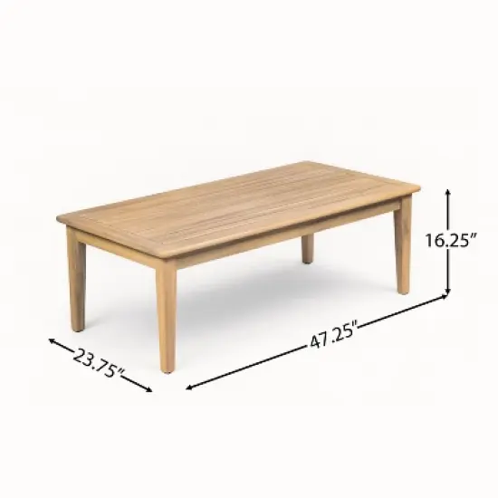 Christopher Knight Home Vanda Patio 6 Pieces Acacia Wood Open Slat Seating Set with Cushions image {4}