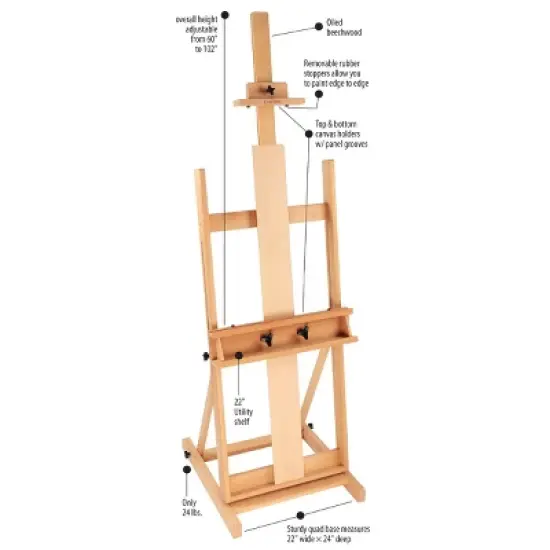 Creative Mark Carolina H-Frame Studio Easel image {5}