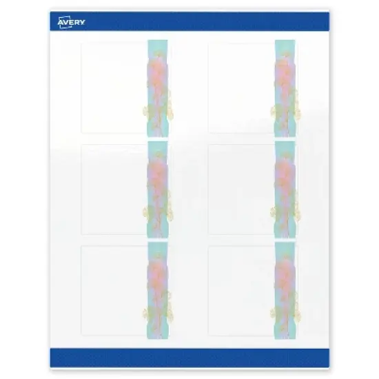 Avery Square Labels, Floral Design, 3" x 3", 60 Total image {8}