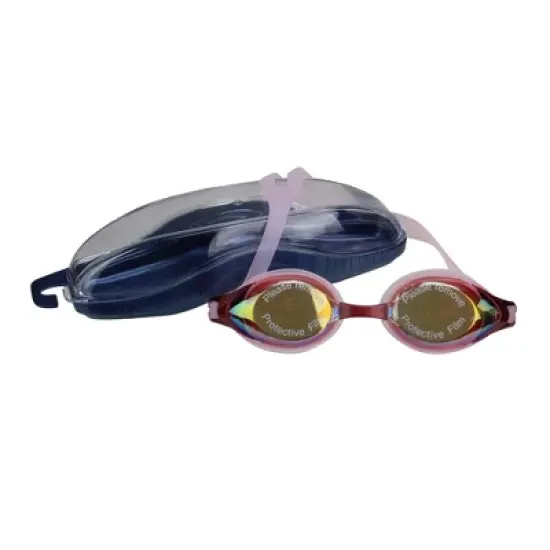 Pool Central 7" Pink Mirrored Competition Swimming Goggles image {2}