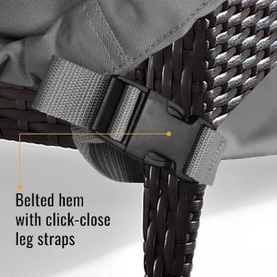 KHOMO GEAR Patio Chair Cover &ndash; Premium Heavy-Duty Outdoor Furniture Cover for All-Weather Protection &ndash; Waterproof, Durable - Grey image {4}