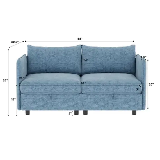 Gulches Love Seat Couches  2 Seater Loveseat Mid Century Modern Sofa Couch image {4}