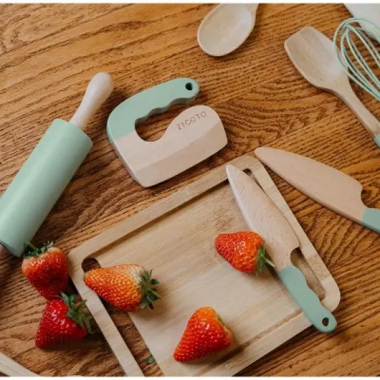 Wooden Cooking & Baking Set for Kids &ndash; Safe, Real Kitchen Tools &ndash; Durable Utensils, Perfect Gift for Creating Lasting Family Memories image {1}