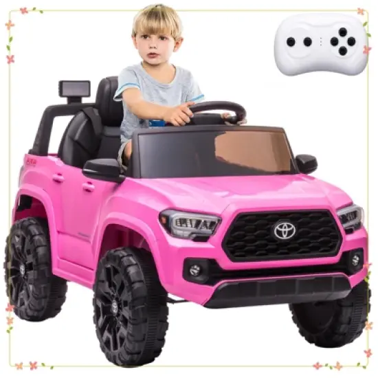 Officially Licensed Toyota Tacoma 12V Kids Ride-On Car with Parent Remote Control image {7}