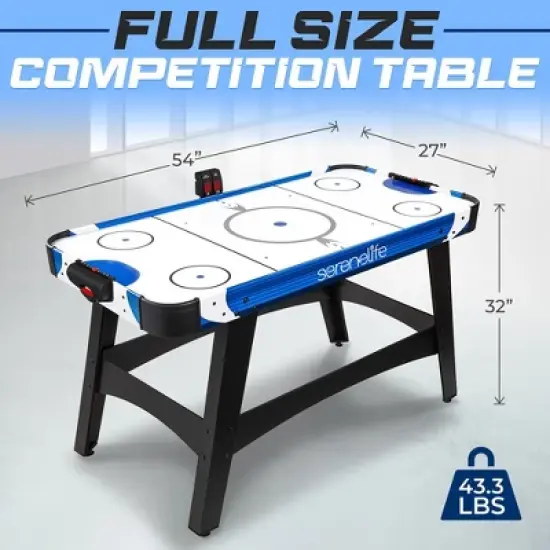SereneLife Air Hockey Game Table w/ Strong 12V Motor, LED Scoreboard image {4}