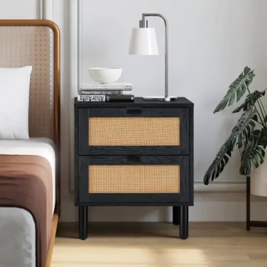 Orre 2 Drawer Nightstand - Sango image {1}