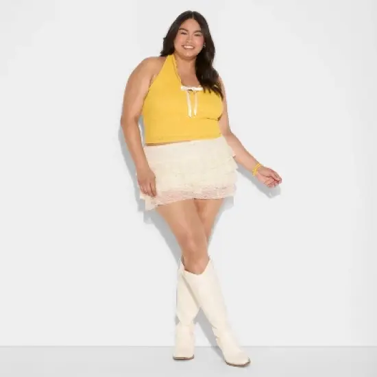 Women's High-Rise Bloomer Shorts - Wild Fable&trade; Cream image {4}