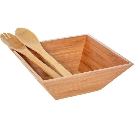 Heim Concept Bamboo Salad Bowl Set 24 fl oz image {2}