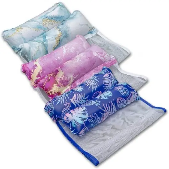 3 Pack Galvanox Inflatable Pool Hammocks 2-in-1 Lounger & Chair Multi-Purpose Versatile Swimming Pool Accessory Vacation Fun In The Sun image {5}