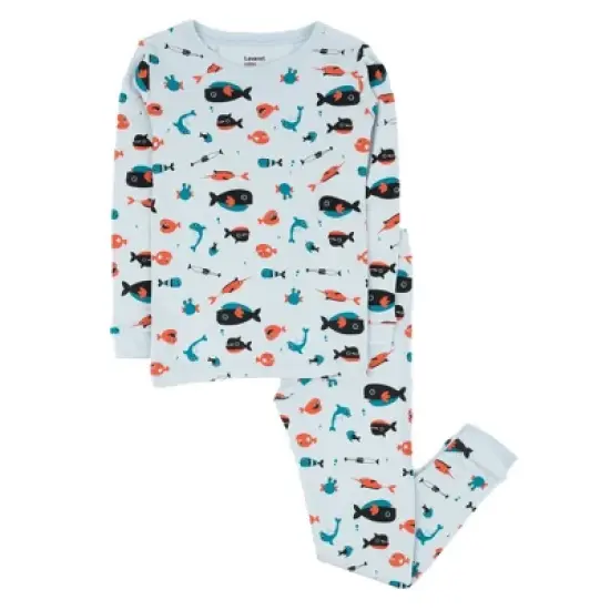 Leveret Kids Two Piece Cotton Animal Print Pajamas image {16}