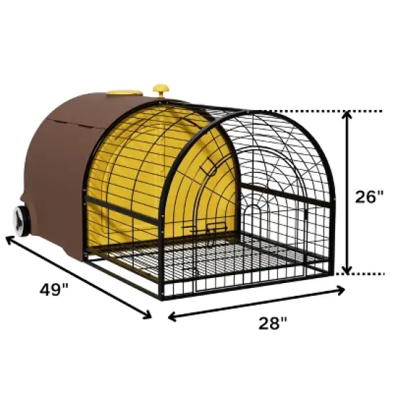 Decksplore Weatherproof Chicken Hutch Sturdy Plastic Iron Removable Tray for Pets image {7}