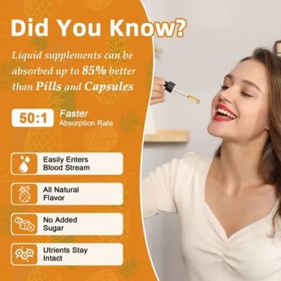 GreenPeople Magnesium Glycinate Liquid Drop, 17-in-1 Triple Absorption, for Calm Mood/Muscle & Sleep, 4 fl.oz (Pineapple Flavor) image {4}