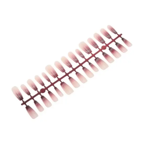 Unique Bargains Crescent Long Coffin Fake Nails 1 Pc image {7}