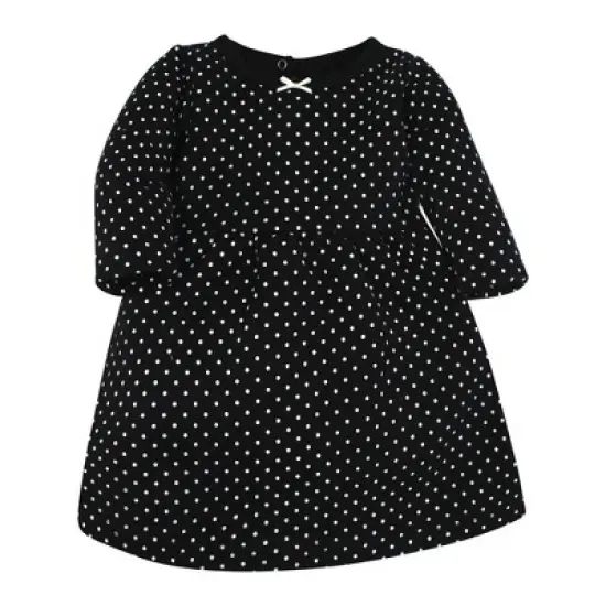 Hudson Baby Infant Girl Cotton Dresses, Burgundy Rose image {3}