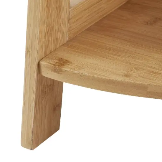 Bracken Bamboo Corner Shelf Natural - Linon image {8}