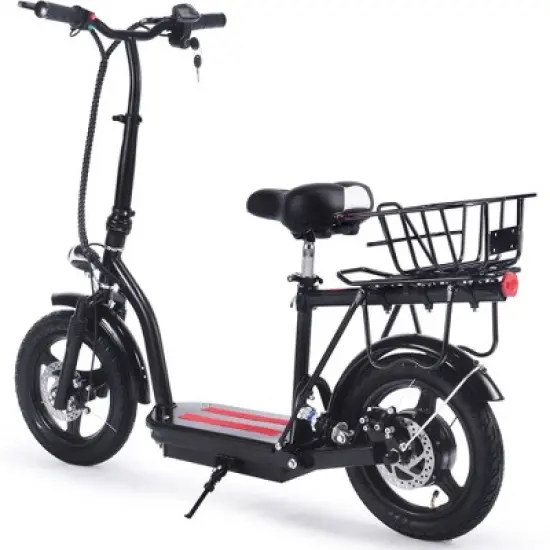 MotoTec Cruiser 48v 350w Lithium Electric Scooter Black image {3}