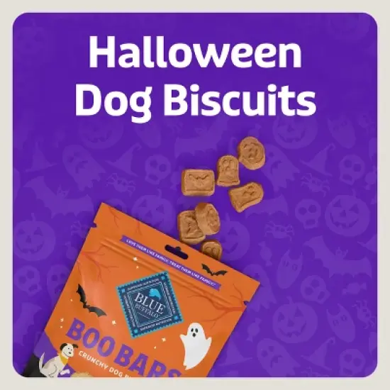 Blue Buffalo Boo Bars Crunchy Biscuits, Pumpkin & Cinnamon Halloween Dog Treats - 11oz image {2}