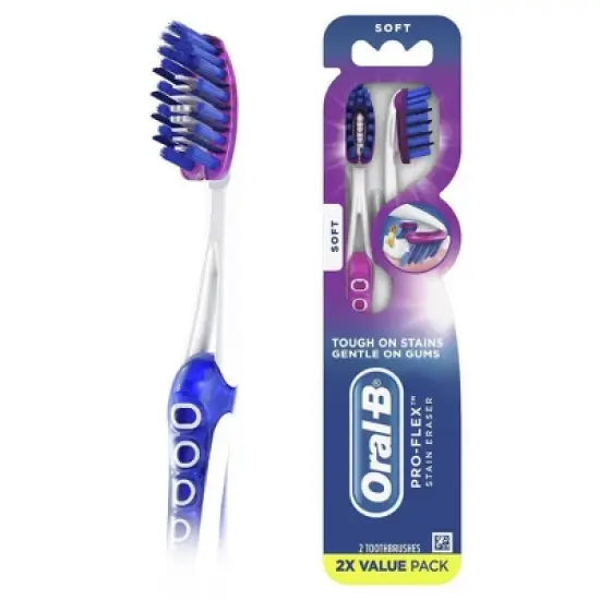 Oral-B Pro-Flex Stain Eraser Manual Soft Toothbrush image {10}