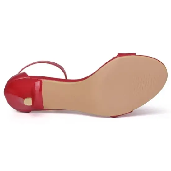 Allegra K Women's Ankle Strap Kitten Sandals image {4}